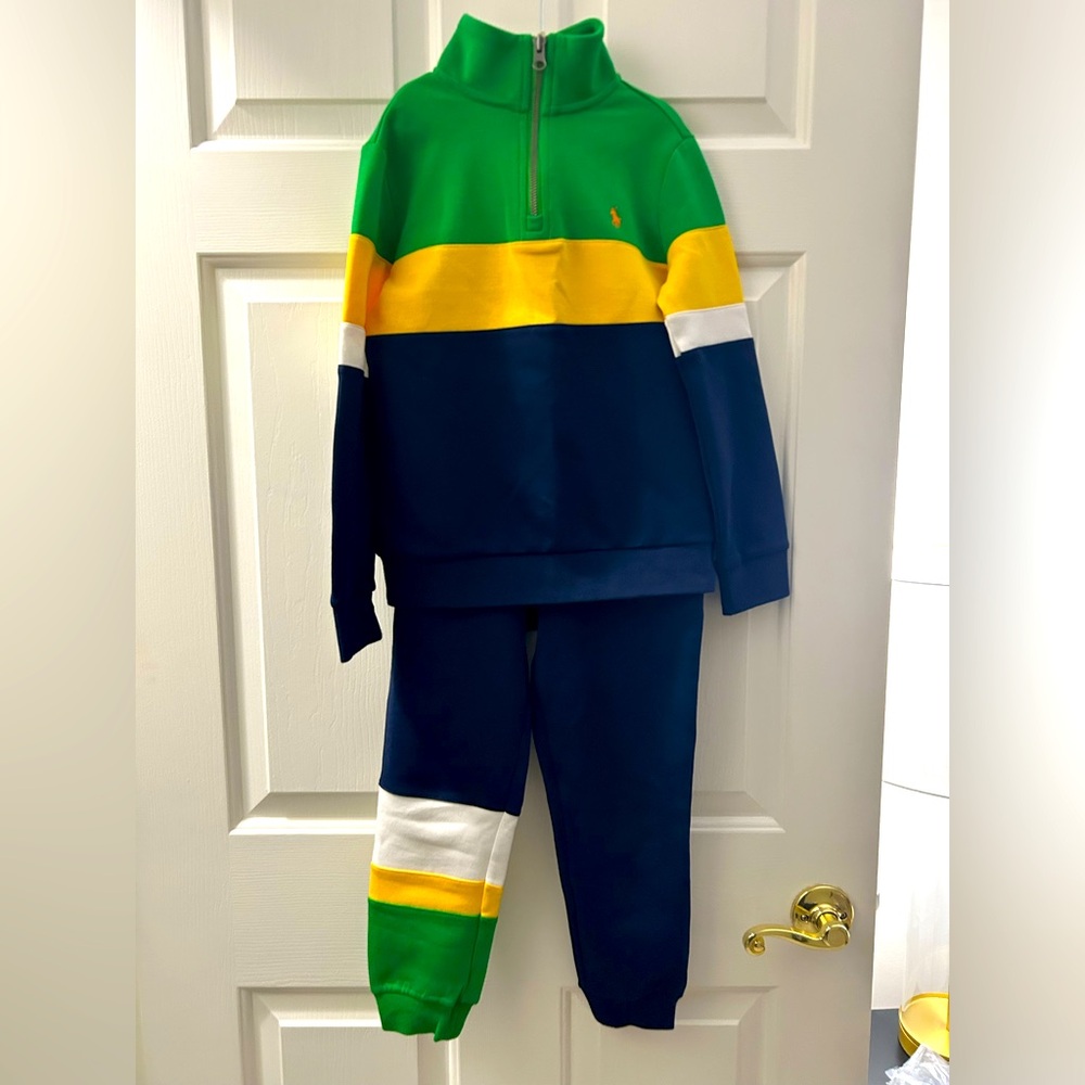 Boys Polo Ralph Lauren matching quarter zip and pants. New without tags.